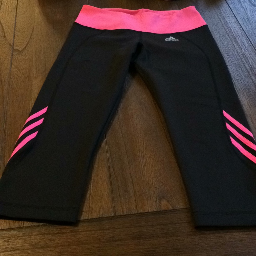 Adidas Capri Length Three Stripe Leggings